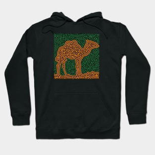 Unique Camel on Abstract Style Ethnic Hoodie